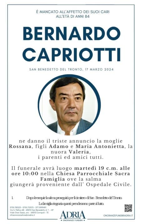 CAPRIOTTI BERNARDO