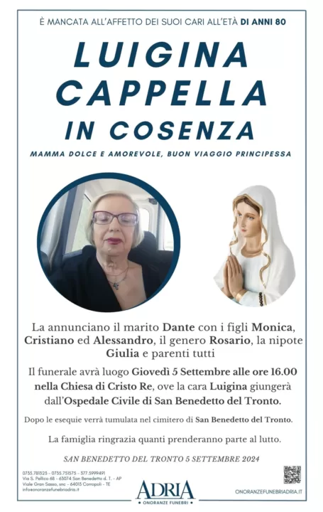 MANIFESTO CAPPELLA LUIGINA