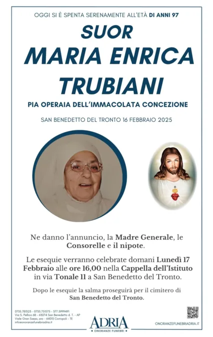SUOR MARIA ENRICA TRUBIANI