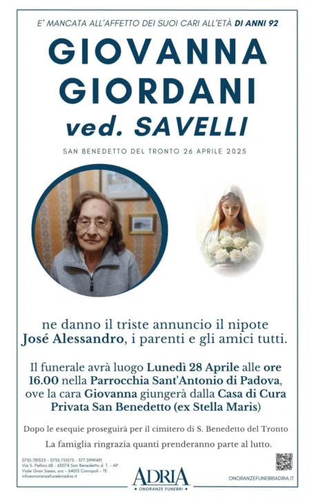 GIOVANNA GIORDANI