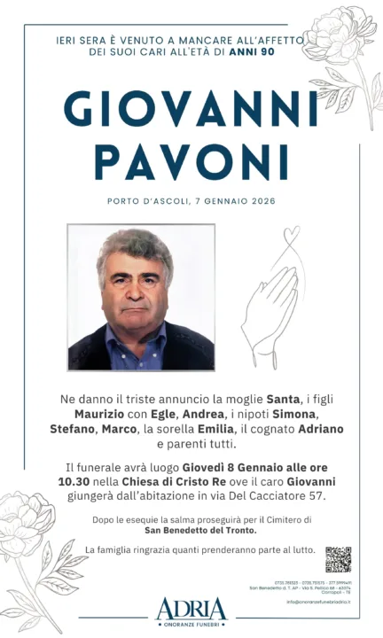 PAVONI GIOVANNI